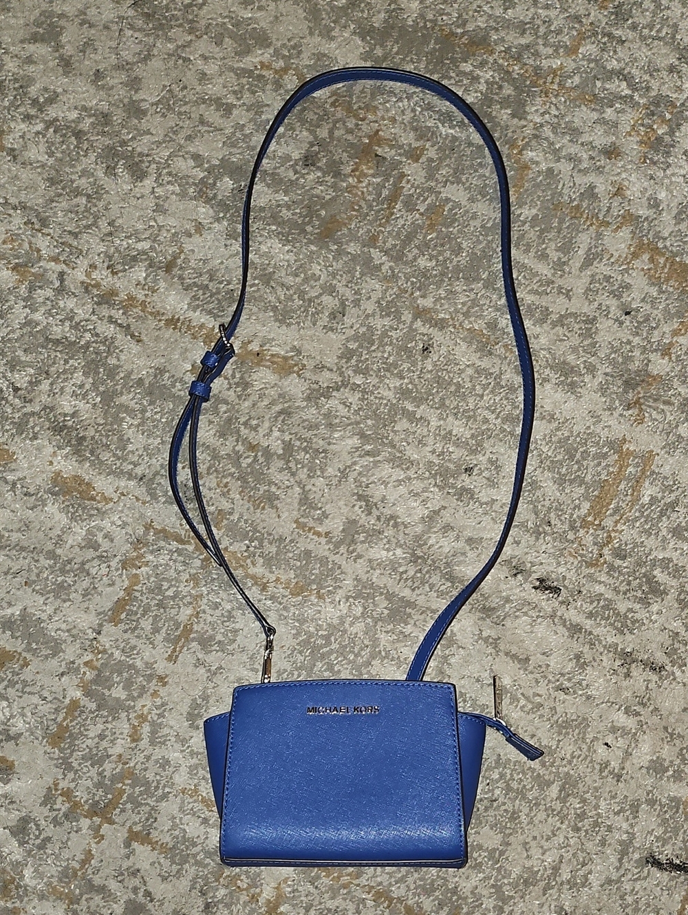 MICHAEL KORS Royal Blue Saffiano Crossbody Mini Bag - Picture 14 of 14